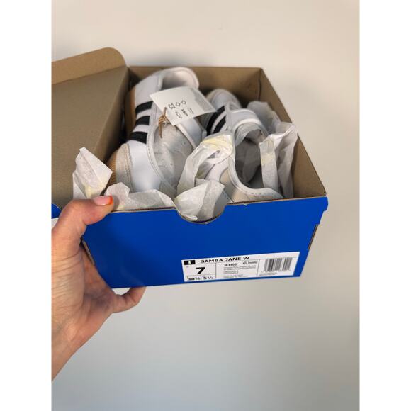 Adidas Samba Jane Sneakers - in White Suede  - Size 7 NEW IN BOX - Picture 9 of 9